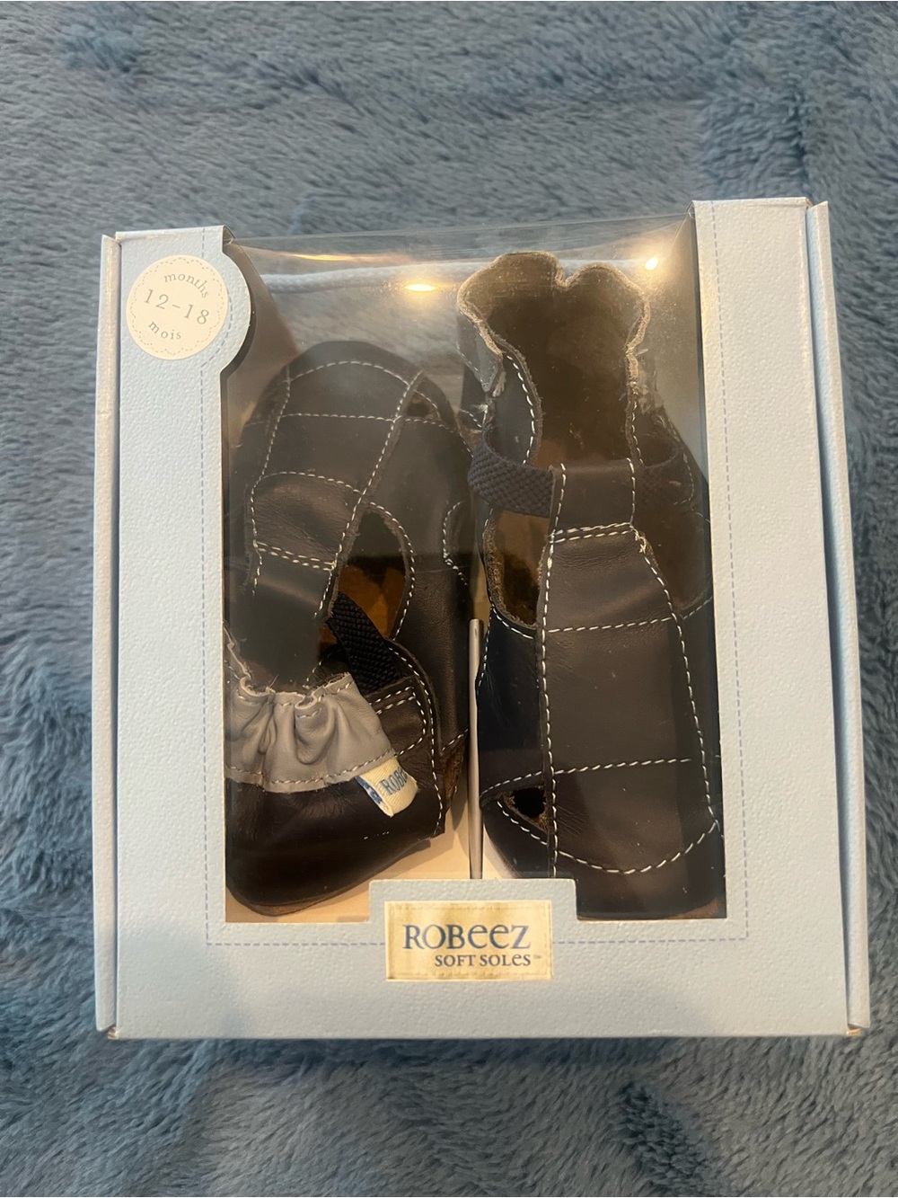 Robeez Navy Blue Soft Sole Baby Sandals